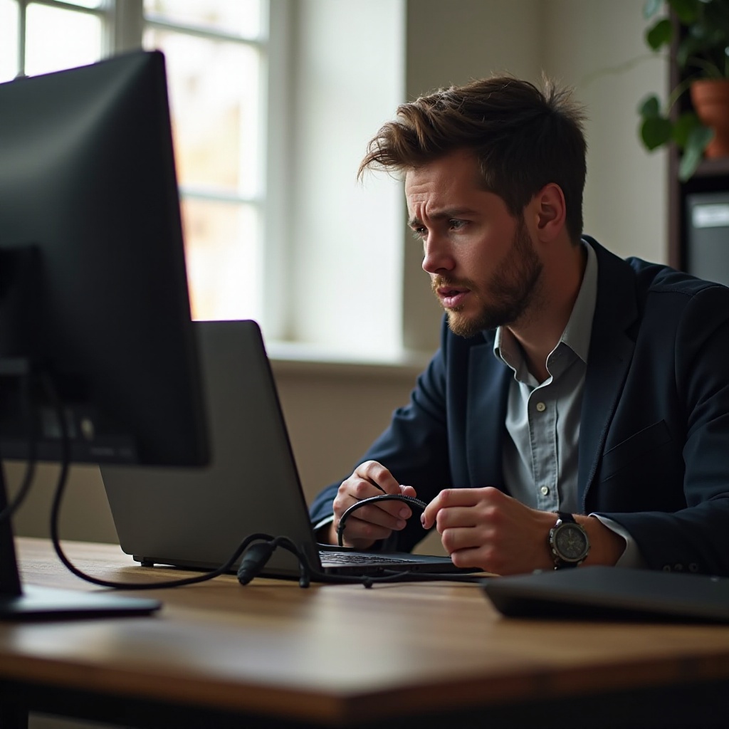 노트북 모니터가 감지되지 않음