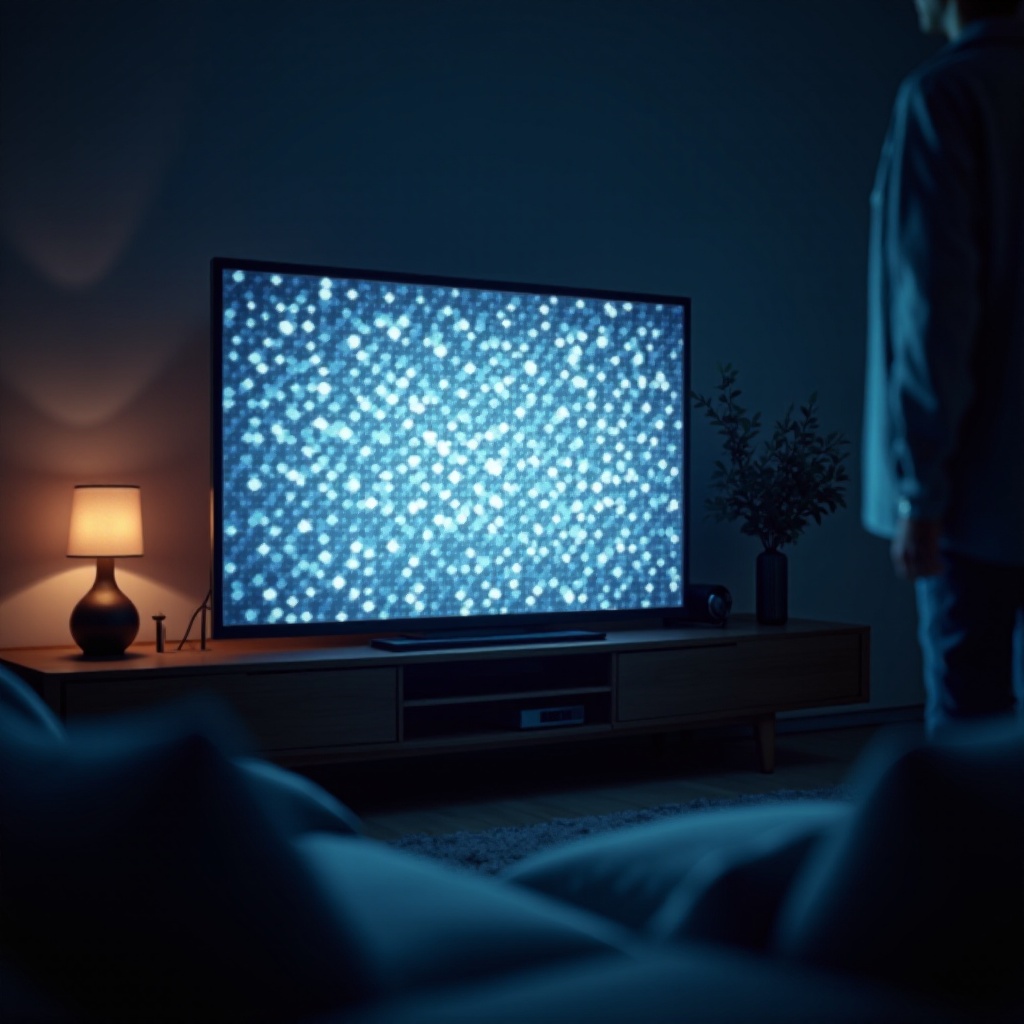 テレビ画面の雪