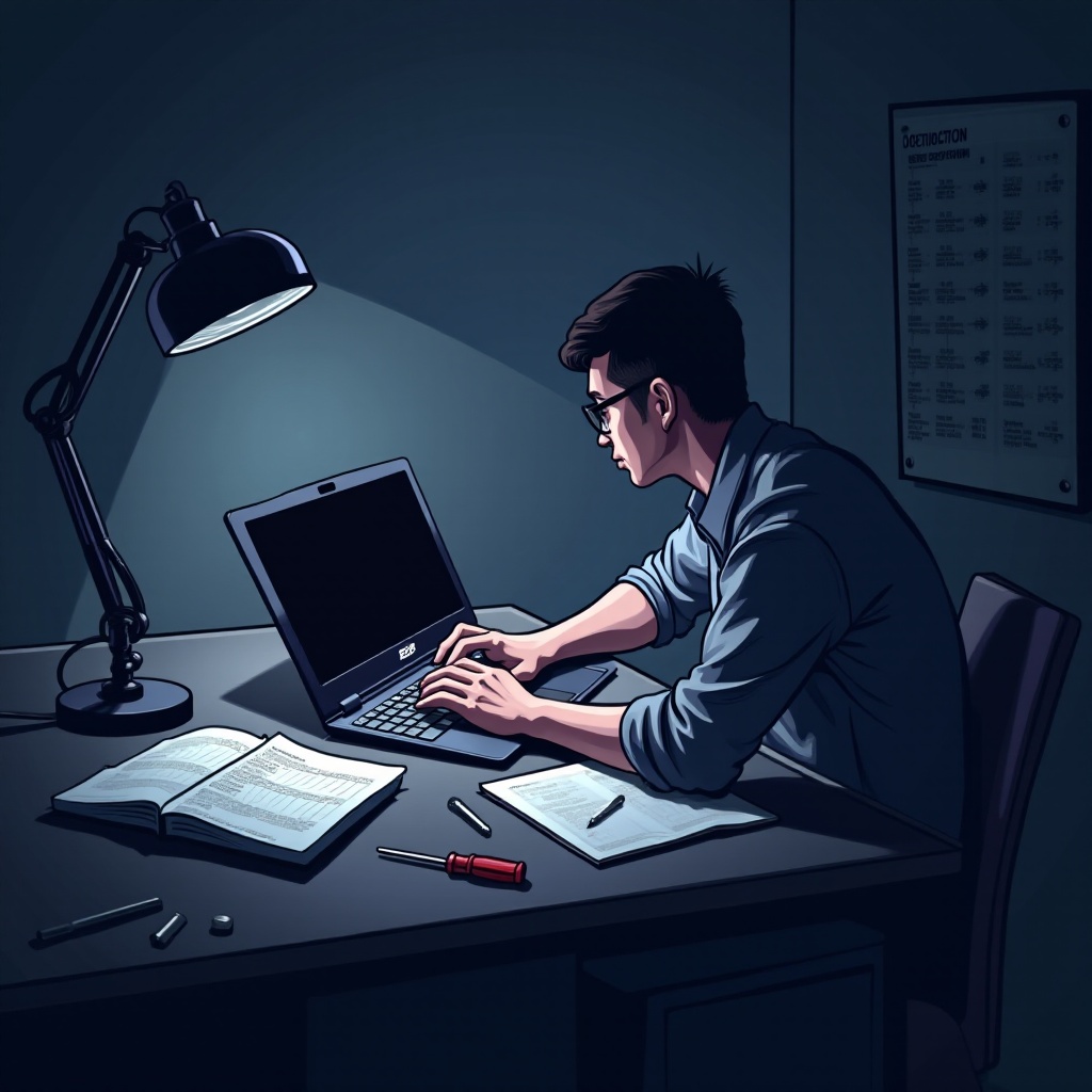 หน้าจอแล็ปท็อปสีดำอัสซุส