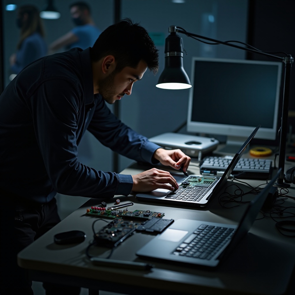 kannettavan tietokoneen näyttöä ei löydy