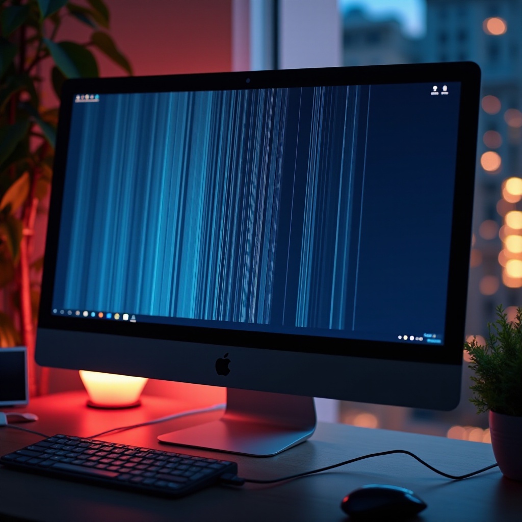 เส้นแนวตั้งบนหน้าจอ