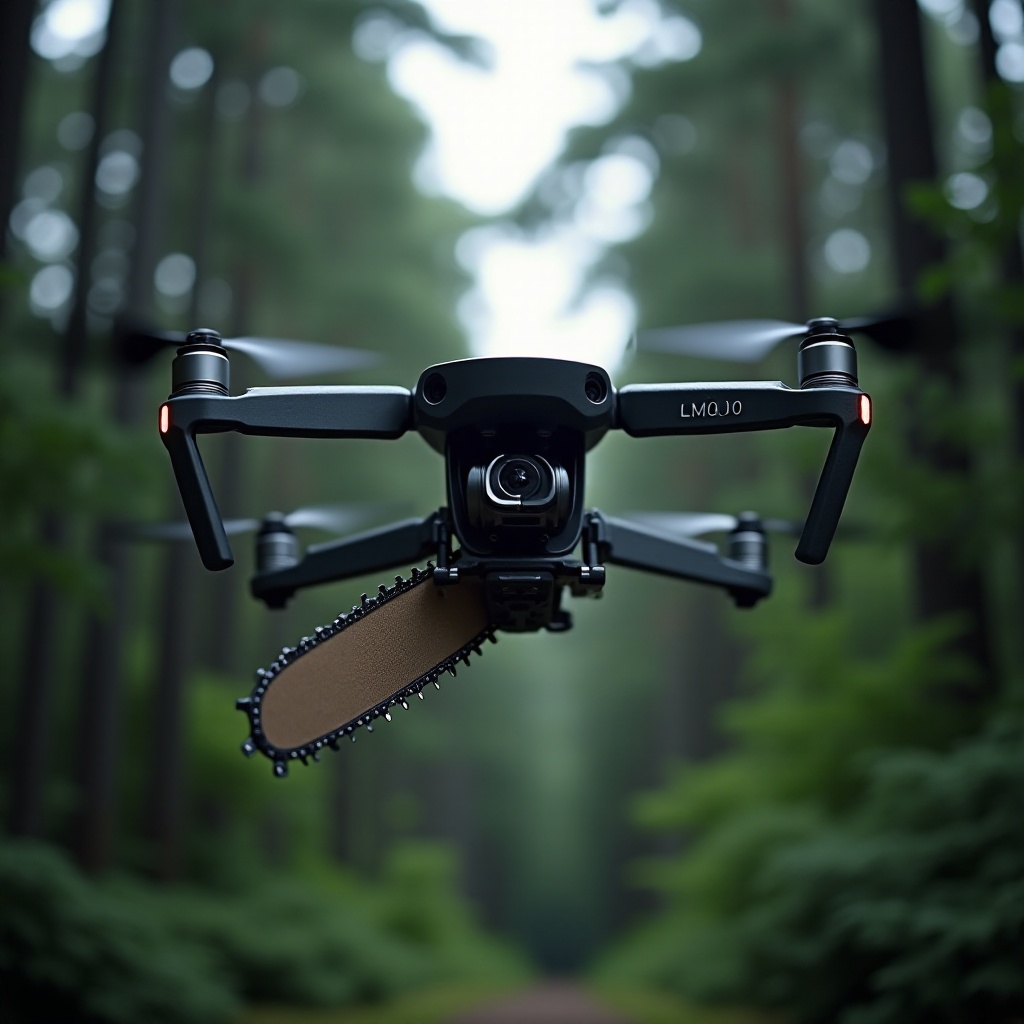 Exploring the Dynamic World of Drones with Chainsaws