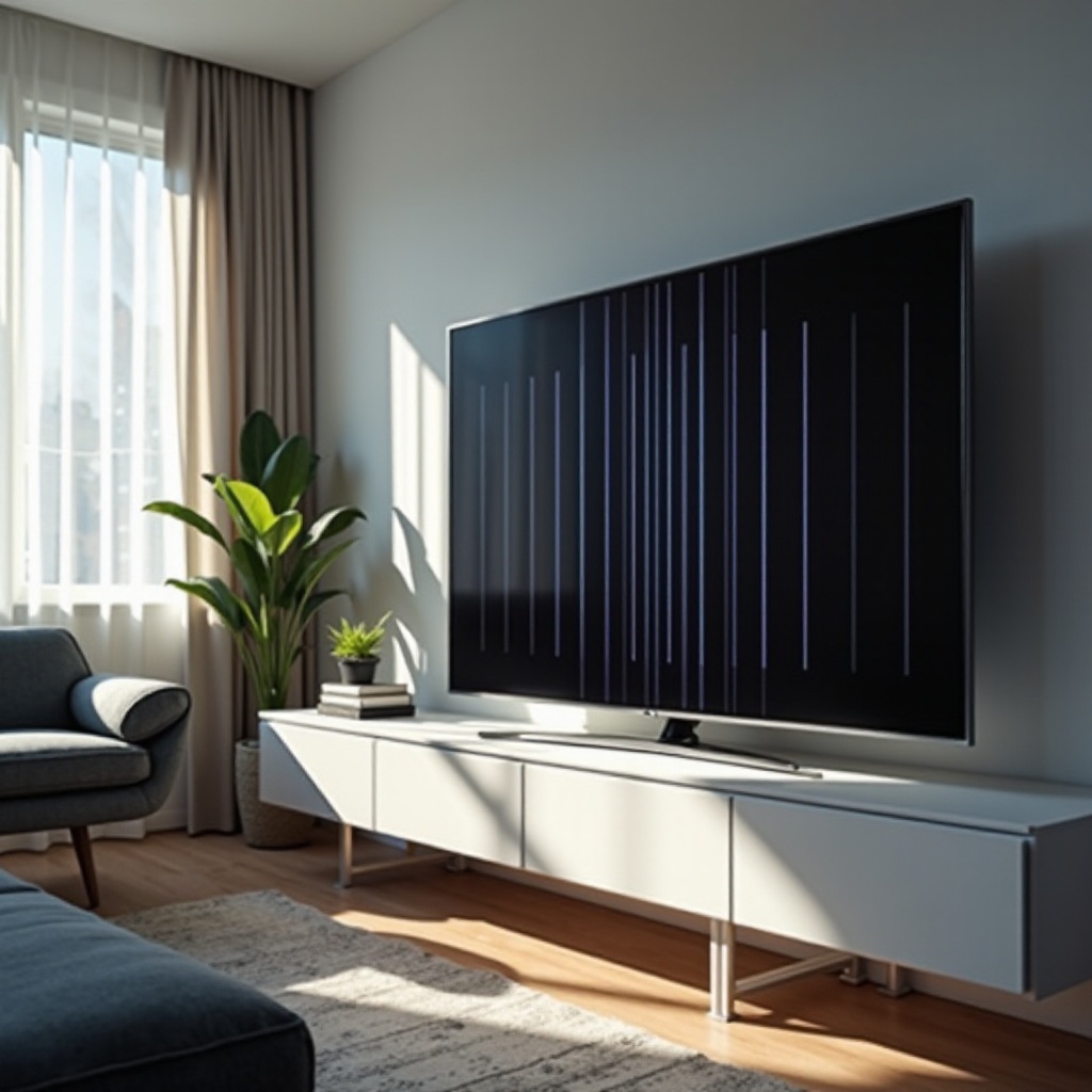 what causes vertical lines on tv screen samsung