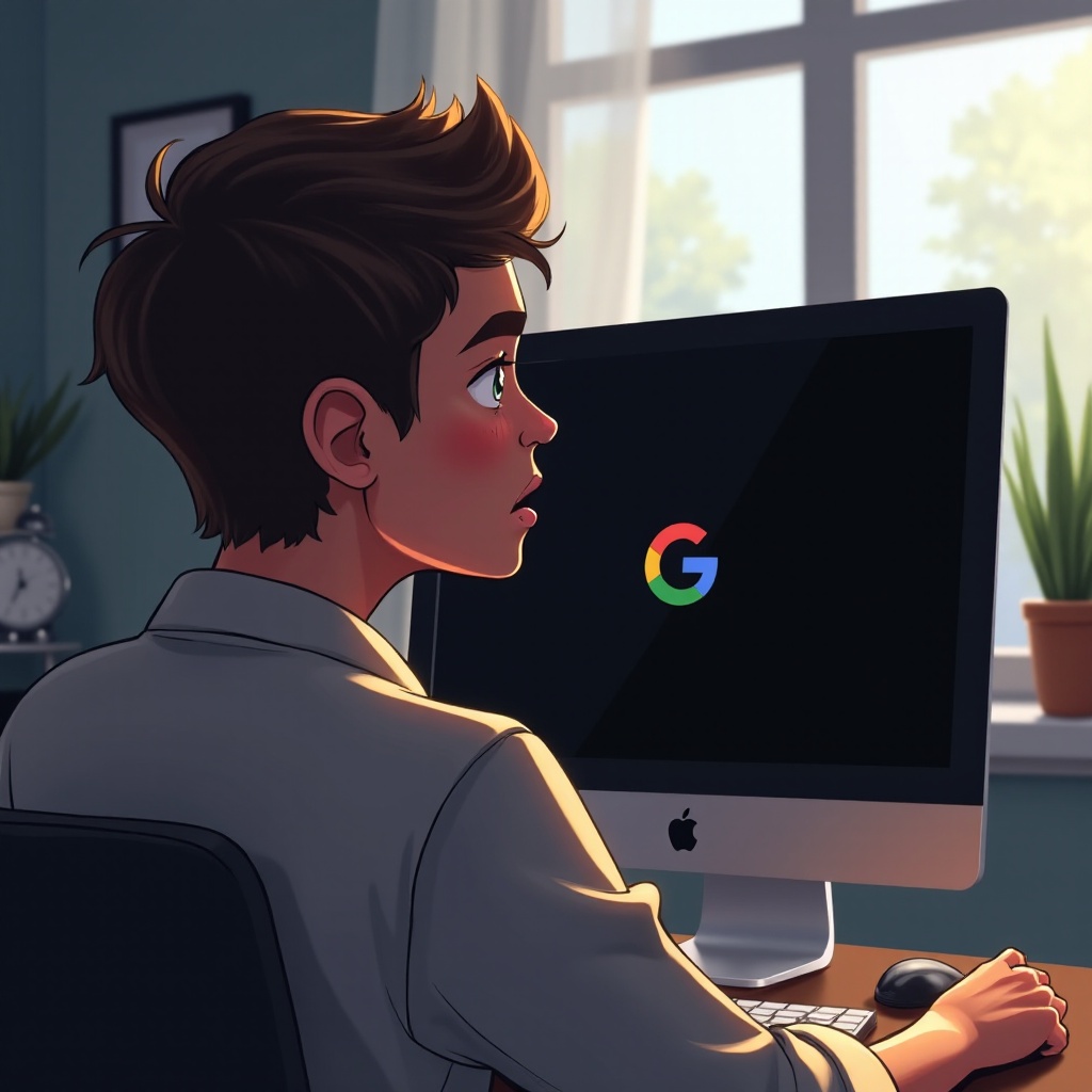 Google 화면이 검은색으로 나오는 문제 해결